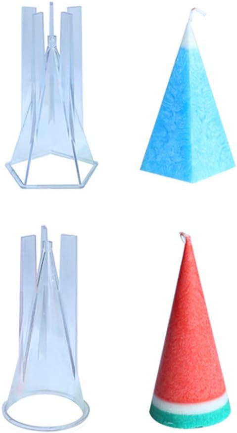 Candle Molds for Candle Making Plastic Pyramid Mold Large Cylinder Candle Making Molds DIY Candle Making Supplies Set of 2 PCS