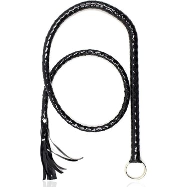 Black Leather Horse Hair Flogger / Horsehair Whip Whisk – Equestrian Gear