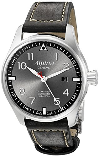 Alpina Men's AL-525GB4S6 Startimer Pilot Analog Display Automatic Self Wind Black Watch