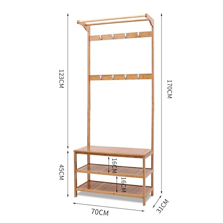Entrada con banco y perchero | Percheros de pared, percheros de pie...