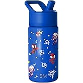 Simple Modern Kids Summit Water Bottle with Straw Lid | Marvel Spider-man 14oz Stainless Steel Cup Insulated Tumbler for Boys, School | Spidey & Friends
