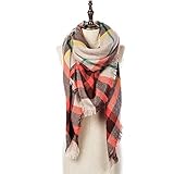 5Mayi Soft Warm Large Tartan Women Scarf Fashion Wrap Shawl
