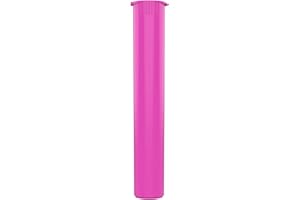 DRAGON CHEWER 116mm CR Plastic Packaging Pop Top Tubes - Child Resistant Travel Holder Vial Containers - 500 Qty (Pink)