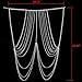 Women Bikini Belly Chain Tassel Crossover Body Chain Necklace(Silver)…