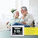 Digital Day Clock Calendar Large-Time Day and Date Display for Seniors Memory Loss Dementia Visually Impaired-8 Inch 8 Languages-Gift for Elderly Living Aid-Dims at Night