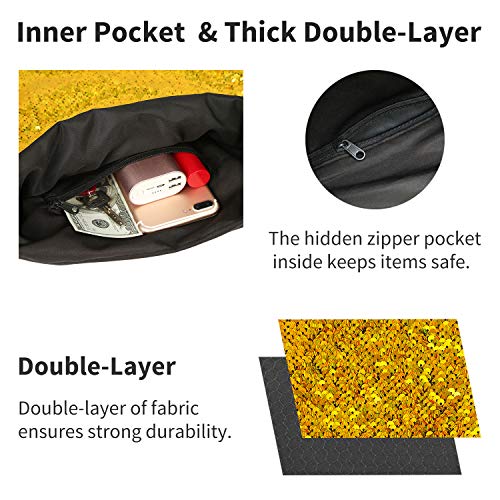 image for YaNovate Sequin Bags Mermaid Sequin Drawstring Bags Reversible Glitter