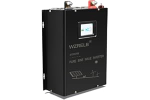 WZRELB 3000W Split Phase Pure Sine Wave Inverter, 48V DC to 120V/240V AC, 4 AC Outlets, Hardwire Terminal, High Efficiency up