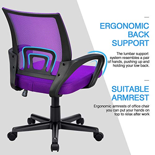 BOSSIN Office Desk Chair Mesh Ergonomic Computer Chair with Lumbar Support Modern Executive Adjustable Chair Rolling… - Image 3