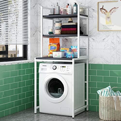 浴室用ラック 強化された洗濯機ラック 3層洗濯機ラック 炭素鋼鉄洗濯機ラック バスルームのトイレの収納ラック 洗濯機ラックのユニットオーガナイザー Color White Size A Constructioncapitalmanagement Com