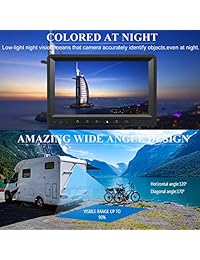 Cámara de visión trasera inalámbrica digital LeeKooLuu FHD 1080P, 7 '' Monitor IP69K Sistema de observación de alta velocidad con visión nocturna a color impermeable Cámara de respaldo para vehículos recreativos. Remolques, furgonetas de caja de camiones,