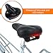 Zacro Bike Seat with LED Taillight - Universal Gel Bike Saddle with Spring and Breathable Design, 1 Mounting Wrench and 1 Screwdriver Included