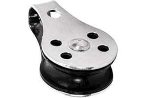 MarineNow 25mm Sailing Block Marine 316 Stainless Steel Rope Pulley Nylon Sheave Single Lashing Eye