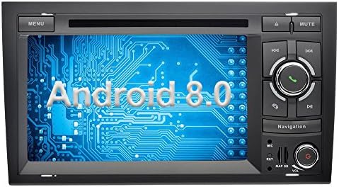Ohok Android 8.0 Stereo Oreo Octa Core 4G+32G Sat Nav DVD Player 7 Inch TouchScreen Support Bluetooth WIFI GPS Navigation SWC Phone Link DAB+ OBD2 for Audi A4 2002-2008