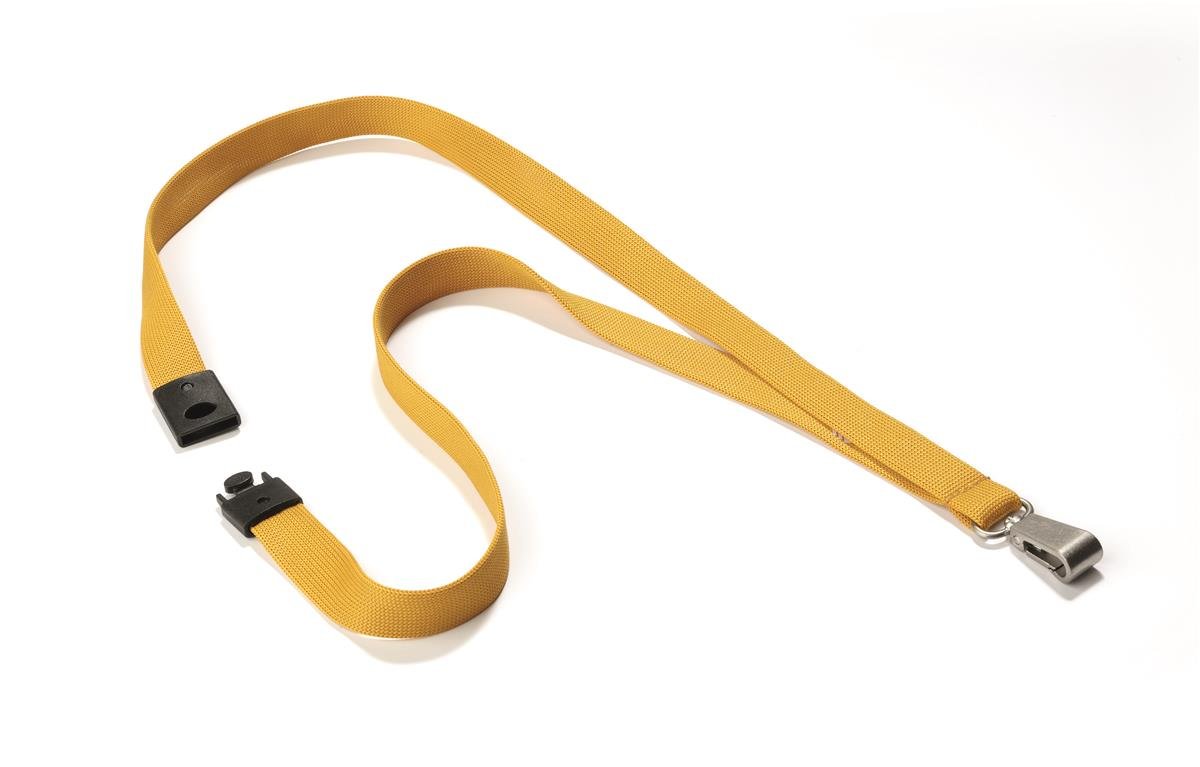 Durable Textile 15 mm Soft Lanyard - Ochre