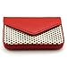 Partstock Multipurpose PU Leather Business Name Card Holder Wallet Leather Credit card ID Case / Holder / Cards Case with Magnetic Shut Red