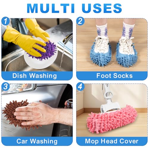 Mop Slippers Shoes, 5 Pairs (10 Pieces) Microfiber Shoe Covers photo 12