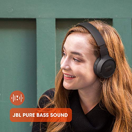 JBL TUNE 510BT – BLUETOOTH HEADPHONES WITH UP TO 40 HOURS BATTERY, MICROPHONE FOR CALL, FOLDABLE AND COMFORTABLE, ANDROID AND IOS COMPATIBLE (BLACK)