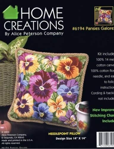 Pansies Galore Pillow - Needlepoint Kit