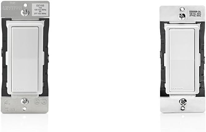 Leviton DZ6HD-1BZ Decora Smart 600W Dimmer with Z-Wave Technology, Ivory, 1-Pack, White/Light Almond - - 
