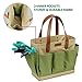 Garden Tool Organizer Tote Bag with 10 Piece Garden Tools,Best Gardening Gift Set,Vegetable Garden Tool Kit,Gardening Hand Tools Set Bag with Garden Digging Claw Gardening Gloves