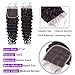 VRVOGUE Brazilian Deep Wave Bundles with Closure - 16/18/20+14 Inch 7A+ Brazilian Hair Bundles Deep Curly Weave 100% Unprocessed Human Hair Extensions with Closure - 4x4 Free Part Natural Black