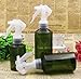 erioctry Empty Green Plastic Spray Bottle -Pack of 3 Large Refillable Container For Essential Oils Cleaning Products Or Aromatherapy - Clear Trigger Sprayer Mist (Green ) (150ml)