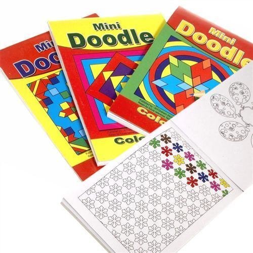 36 Mini A6 Doodle Activity Books - Pattern Colouring - Party Bag Fillers