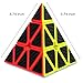 eZEO Magic Cube Pyramid Speed Cube Triangle Carbon Fiber Toy Puzzle Game