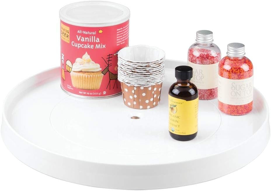 mDesign Lazy Susan Drehteller Gewürz-Organizer für Küche, Speisekammer