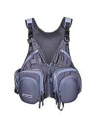 Goture Fly Fishing Vest   Multifunción tamaño ajustable Fly Vest Pack Tackle Gear con malla transpirable y múltiples bolsillos para pescar truchas