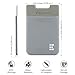 Cell Phone Credit Card Holder Stick On Wallet Case w/RFID Blocking (Silver)