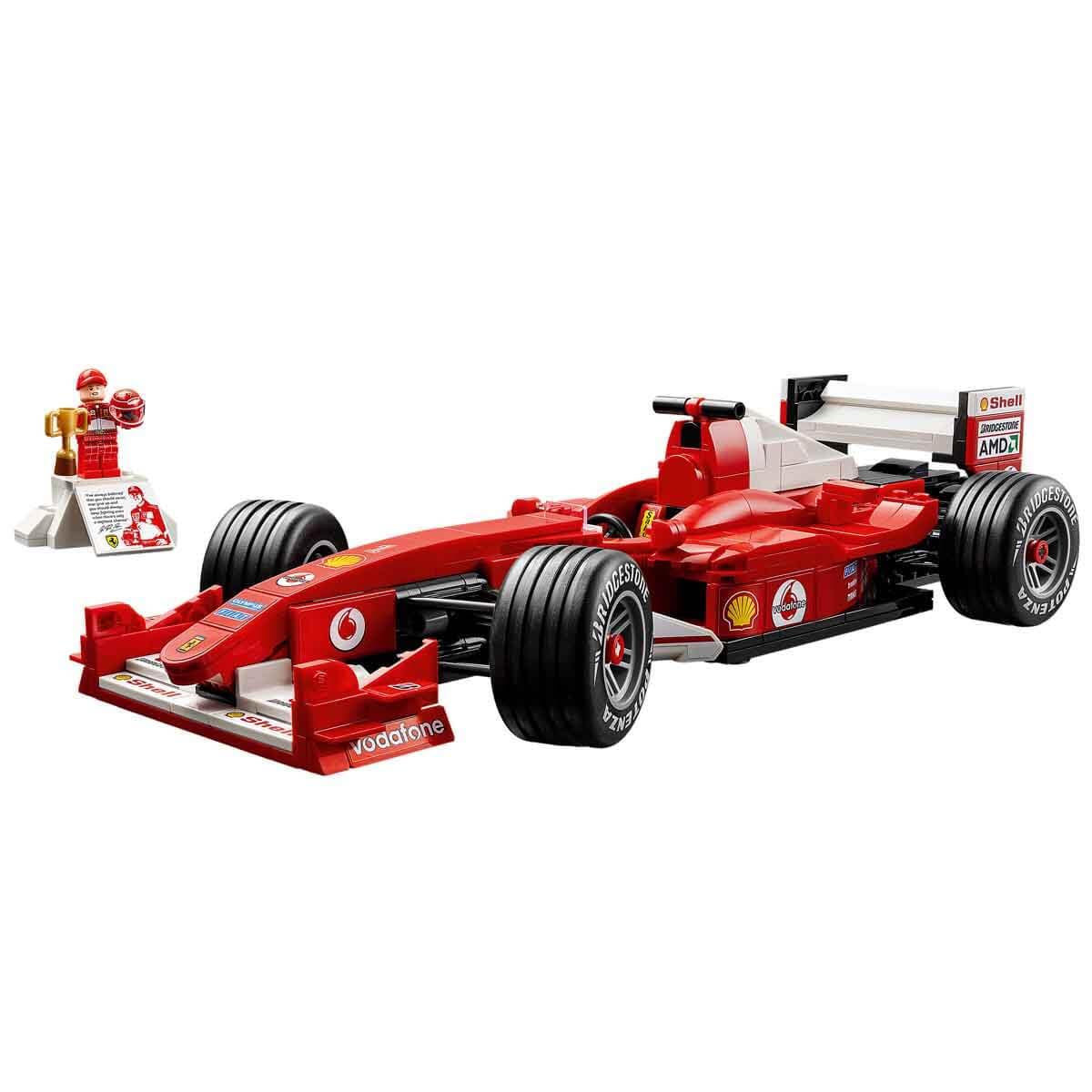 LEGO Icons Ferrari F2004 und Michael Schumacher - F1 Rennwagen Modellbau für Erwachsene - F1 Modellauto Set mit V10-Motor & sammelbarer Fahrer Minifigur - Formel 1 Geschenk zum Vatertag - 11375 4