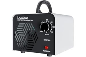 LANDNOR Ozone Generator 90,000mg/h for Up to 6,000 Sq Ft, High-Capacity Commercial Ozone Machine with Timer, Portable Air Purifier & Deodorizer for Home, Basement, Smoke, Pets, Car, Office