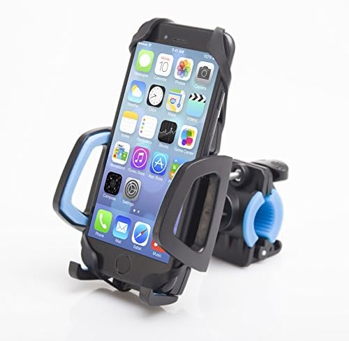 Bike Phone Mount Bicycle Holder, Universal Cradle Clamp for iOS Android Smartphone GPS other Devices, with Easy Released, 360 Rotate, Rubber Strap