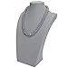 Ikee Design Gray Fabric Covered Linen Necklace Jewelry Accessory Display Bust 7