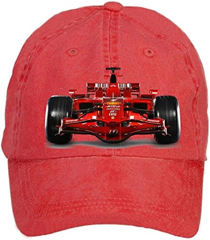 Desig Creato Adjustable Ferrari F1 Customized Hats for Men Red One Size