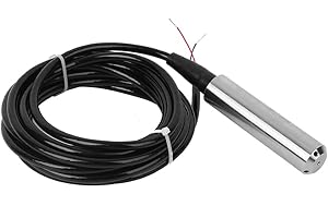 TBEST Wasserstandssensor Tl136,Water Level Sensor,Submersible Level Sensor 4-20ma 2m Pressure,Sensors TL‑136 Liquid Level Transmitter Water Level Sensor Detector 24VDC 4‑20mA Output(Range 0-3 Meters)