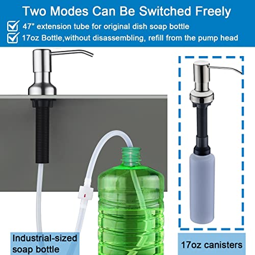 Dish Soap Dispenser for Kitchen Sink, SonTiy Commercial Kitchen Hand