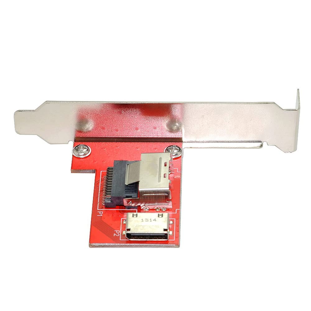 NFHK PCI-Express 4.0 Mini SAS SFF-8087 to Oculink SFF-8611 SFF-8612 PCBA Female Adapter With Bracket — image 1