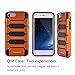 iPhone 7 case Combo,Tranesca Double Layer Heavy Duty Bumper case with Detachable Inner Shell (Sunset Orange)-Also Includes one Backup Inner Shell