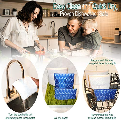 Reusable Sandwich Snack Bags for kids Urban Green, Sandwich bags zipper