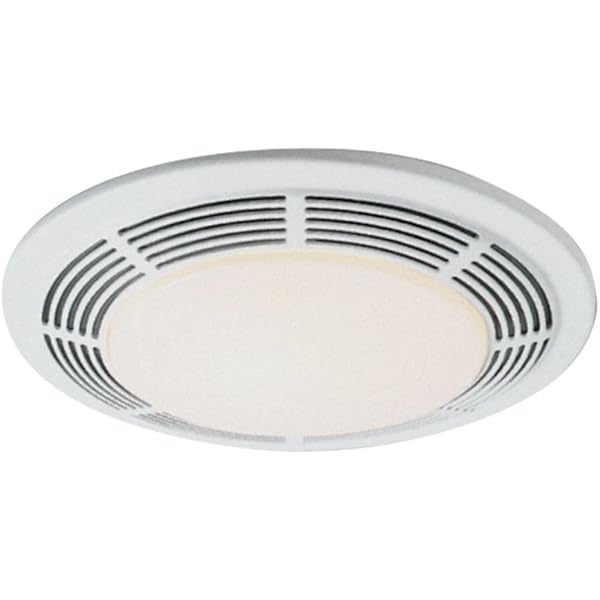 Broan-NuTone 8663RP Bathroom Exhaust Fan and 100-Watt Incandescent Light  with Glass Lens, 5.0 Sones, 100 CFM, White, 4 - Bathroom Fans - Amazon.com