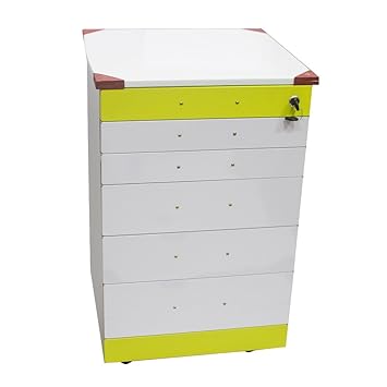 Amazon Com Stainless Steel Mobile Cabinet Cart 5 Drawers Storage