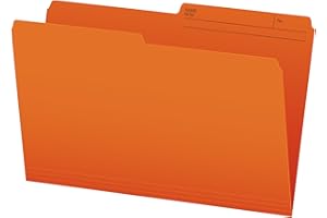 Pendaflex File Folders, 1/2 Cut Tab, Legal Size, Blue, Durable & Reversible Paper Stock, Box of 100, Perfect File Organizers 