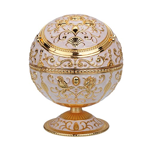 LAUYOO Windproof Ashtray with Lid for Cigarettes Metal Portable Cigar Ashtray Odor