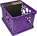 Storex Large Storage and Transport File Crate, 17.25 x 14.25 x 10.5 Inches, Dark Purple (STX61570U01C)