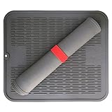 Echidna XL Premium Dish Drying Mat - Quality Silicone Design with Bonus Storage Holder - Antibacterial Dishwasher Safe - Heat Resistant Trivet - Perfect 17.8