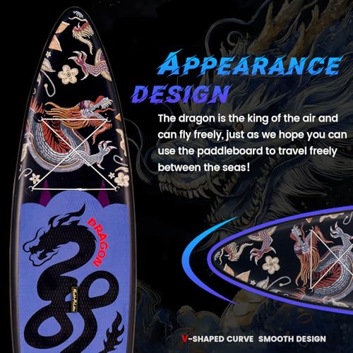 FEATH-R-LITE Tabla de Paddle Surf Inflable Multifuncional con Bomba Manual, Mochila Sup, Correa, Remo Ajustable, para Adultos de Todos los Niveles de Habilidad