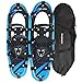 Flashtek Snowshoes for men and women, Light Weight Aluminum Terrain Snowshoes + Free Carrying Tote Bag (Blue, 25'')