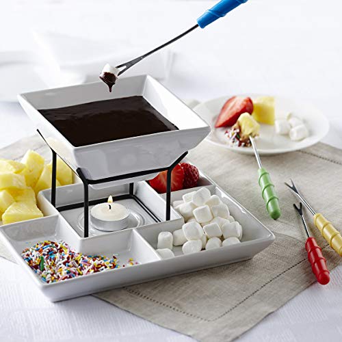 Trudeau Zen 8Piece Stoneware ChocolateFondue Set Pricepulse